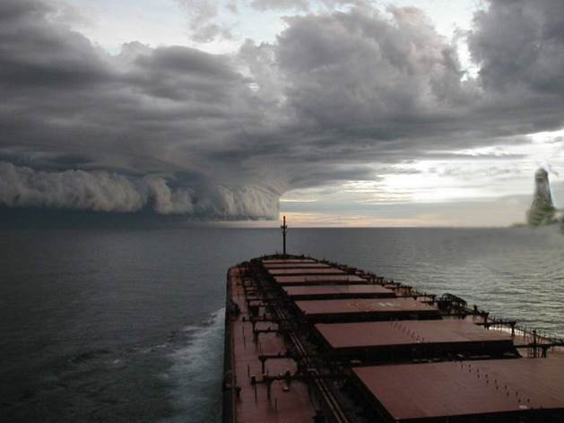 lighthouse in the storm